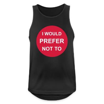 I prefer not to - Men's Breathable Tank Top - black - Front - Nick (188cm)
