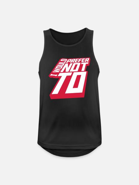I prefer not to - Men's Breathable Tank Top - black