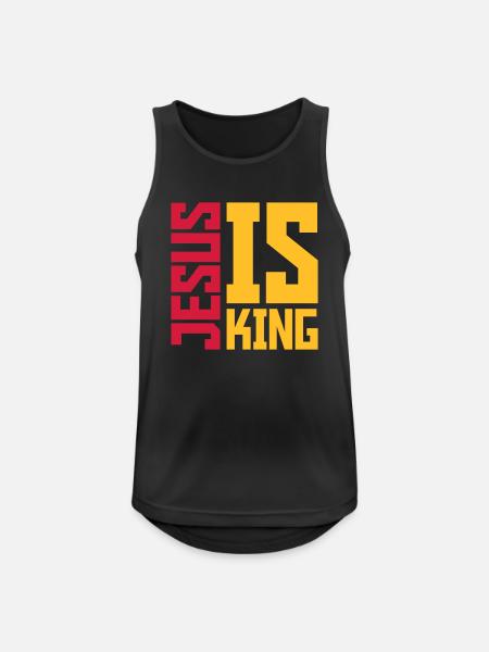 jesus is king quote - Men's Breathable Tank Top - black