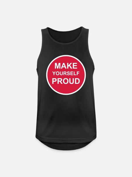 make yourself proud quote - Men's Breathable Tank Top - black