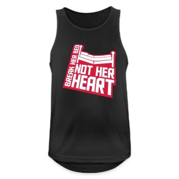break her bed Zitat - Männer Tank Top atmungsaktiv - Schwarz - Vorne - Nick (188cm)