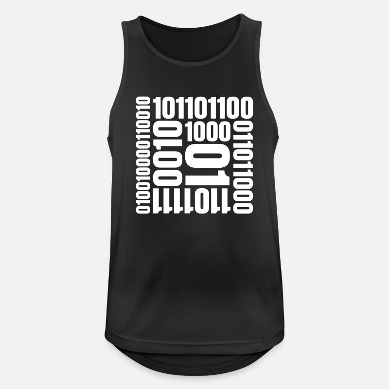 Binär Code Programm Sprache - Männer Tank Top atmungsaktiv - Schwarz