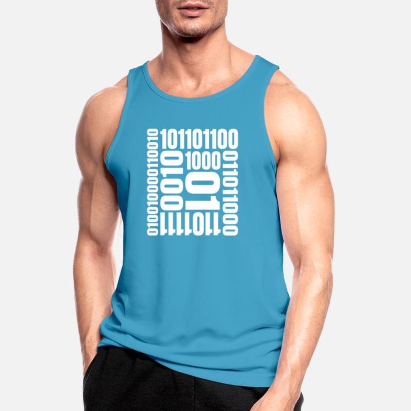 Binary Code Program Language Men's Breathable Tank Top