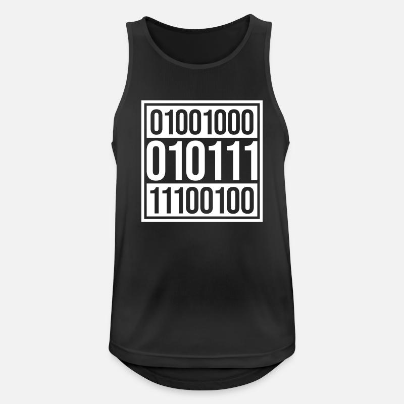 Binär Code Programm Sprache - Männer Tank Top atmungsaktiv - Schwarz