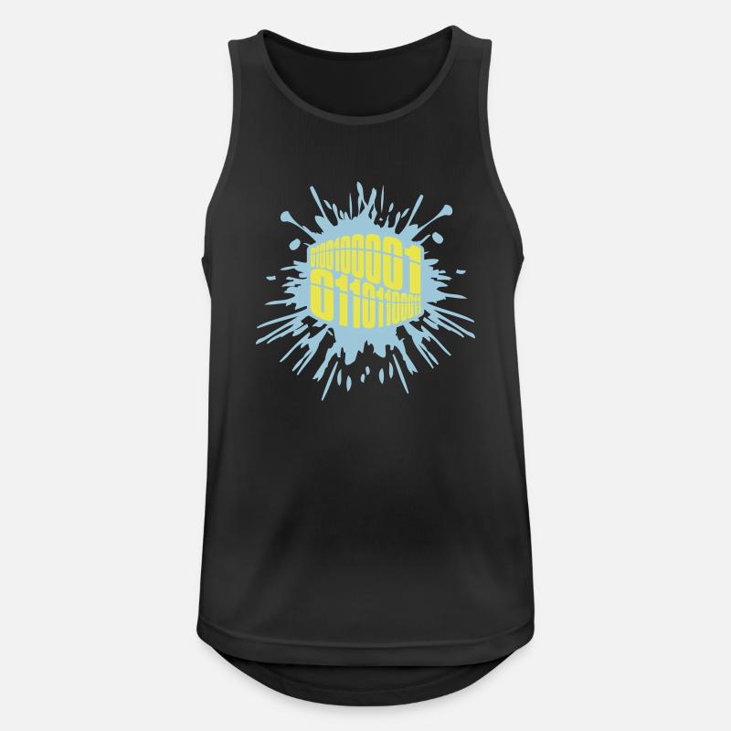 Binär Code Programm Sprache - Männer Tank Top atmungsaktiv - Schwarz