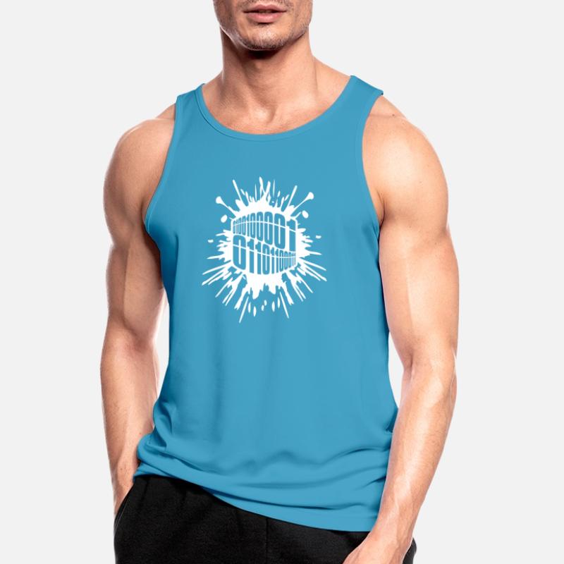 Binary Code Program Language Men's Breathable Tank Top