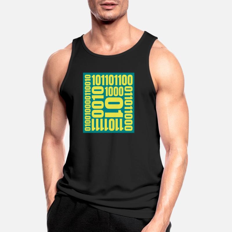 Binary Code Program Language Men's Breathable Tank Top