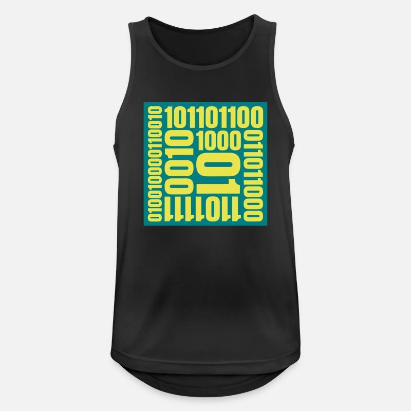 Binary Code Program Language - Men's Breathable Tank Top - black
