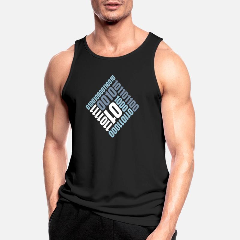 Binary Code Program Language Men's Breathable Tank Top