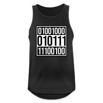 Binär Code Programm Sprache - Männer Tank Top atmungsaktiv - Schwarz - Vorne - Nick (188cm)