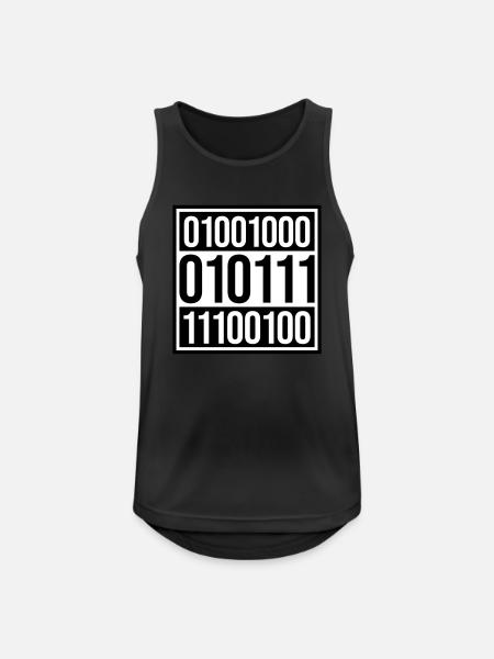 Binary Code Program Language - Men's Breathable Tank Top - black
