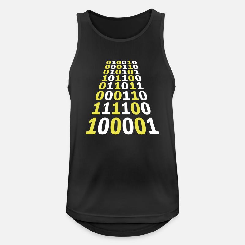 Binary Code Program Language - Men's Breathable Tank Top - black