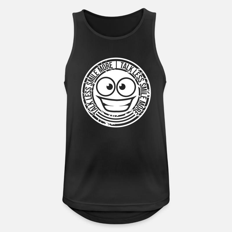 talk less smile more - Men's Breathable Tank Top - black