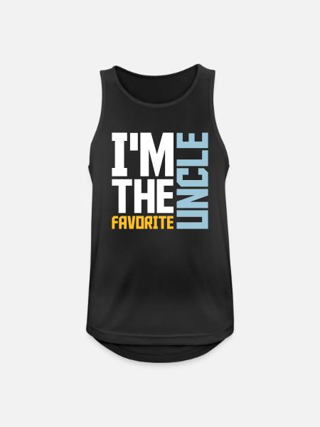 at The Favorite Uncle - Men's Breathable Tank Top - black