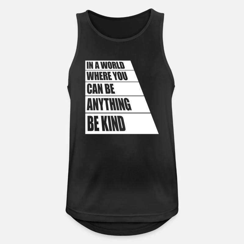 you can be kind - Männer Tank Top atmungsaktiv - Schwarz
