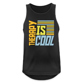 therapy is cool Quote - Men's Breathable Tank Top - black - Front - Nick (188cm)