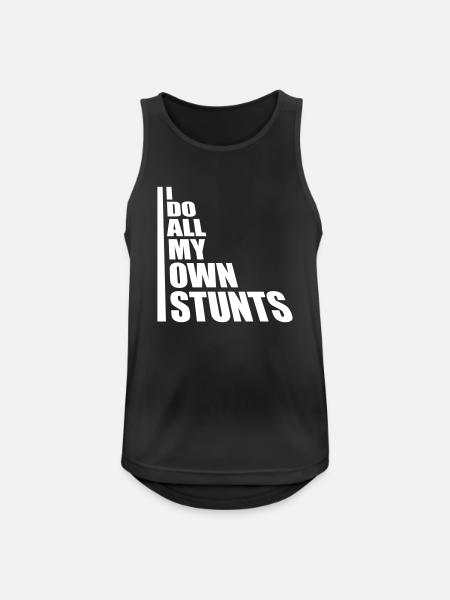 all my own stunts - Men's Breathable Tank Top - black