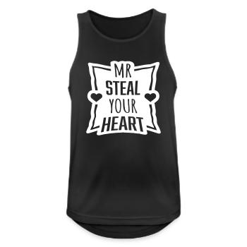 Mr steal your heart - Men's Breathable Tank Top - black - Front - Nick (188cm)