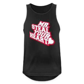 mr steal your heart - Men's Breathable Tank Top - black - Front - Nick (188cm)
