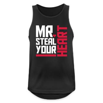 Mr steal your heart - Men's Breathable Tank Top - black - Front - Nick (188cm)