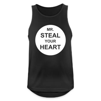 Mr steal your heart - Men's Breathable Tank Top - black - Front - Nick (188cm)