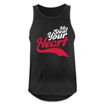 Mr steal your heart - Men's Breathable Tank Top - black - Front - Nick (188cm)