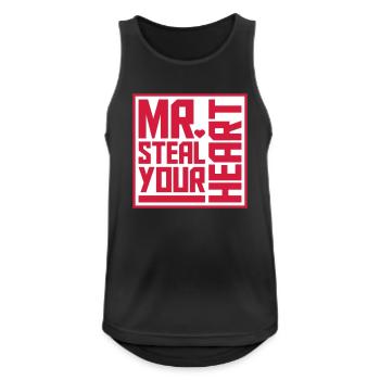 Mr steal your heart - Men's Breathable Tank Top - black - Front - Nick (188cm)