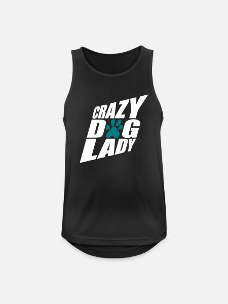 crazy dog lady quote - Men's Breathable Tank Top - black