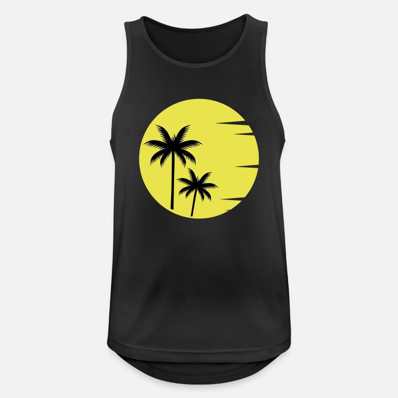 Sunset - Männer Tank Top atmungsaktiv - Schwarz