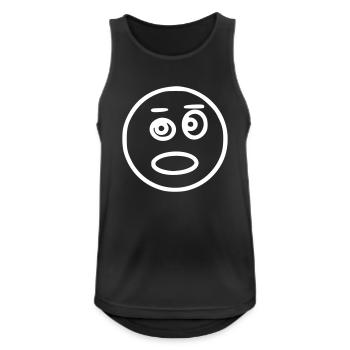 Emoji sketch amazed white - Men's Breathable Tank Top - black - Front - Nick (188cm)