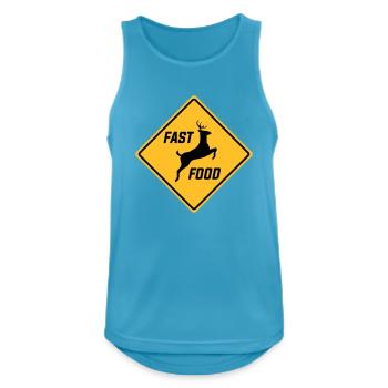 Fast Food Hirsch Lustige Jagdsaison - Männer Tank Top atmungsaktiv - Saphirblau - Vorne - Nick (188cm)