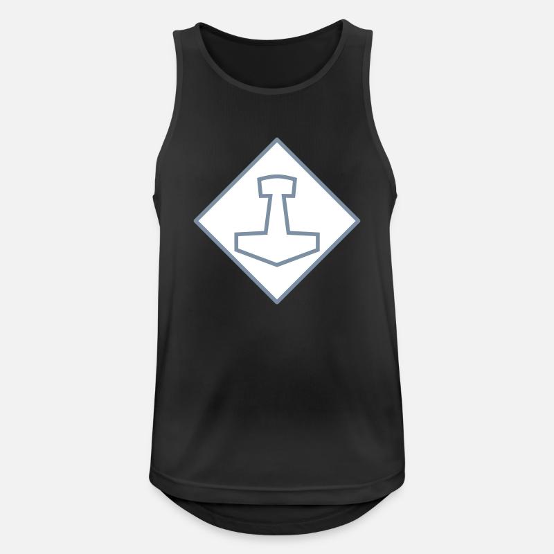 Mjölnir - Männer Tank Top atmungsaktiv - Schwarz