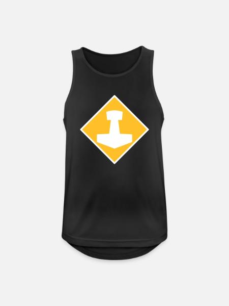 Mjölnir - Männer Tank Top atmungsaktiv - Schwarz