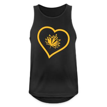 herbst blatt - Männer Tank Top atmungsaktiv - Schwarz - Vorne - Nick (188cm)