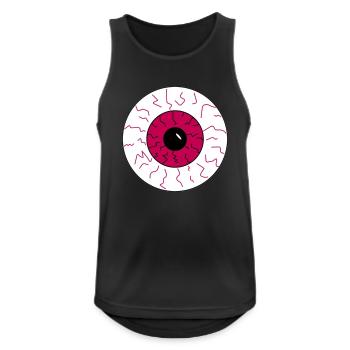 oeil injecté de sang halloween - Débardeur respirant Homme - noir - Devant - Nick (188cm)