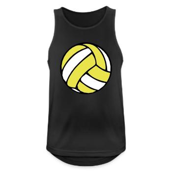 Volleyball BeachVolleyball Beachball 2 0 - Männer Tank Top atmungsaktiv - Schwarz - Vorne - Nick (188cm)