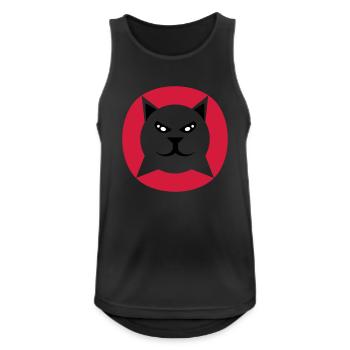 Luchs. - Männer Tank Top atmungsaktiv - Schwarz - Vorne - Nick (188cm)