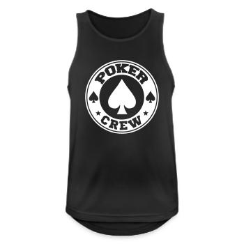 Poker Crew - Men's Breathable Tank Top - black - Front - Nick (188cm)