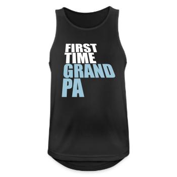 First Time Grandpa Best Grandpa Grandpa Love Grandpa - Men's Breathable Tank Top - black - Front - Nick (188cm)