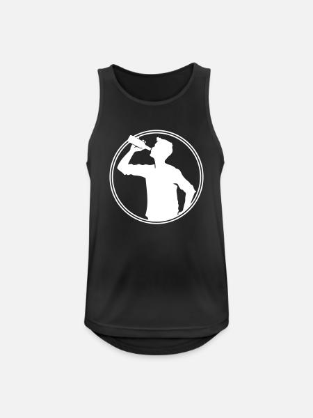 Drinker Beer Silhouette - Men's Breathable Tank Top - black