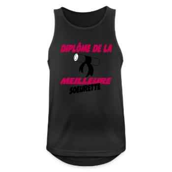 Diplom der besten SCHWESTER - Männer Tank Top atmungsaktiv - Schwarz - Vorne - Nick (188cm)