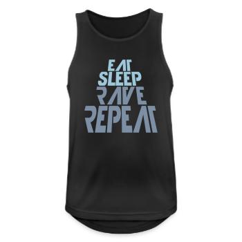 Eat Sleep Rave Repeat Food Sleep Raven Saying - Men's Breathable Tank Top - black - Front - Nick (188cm)