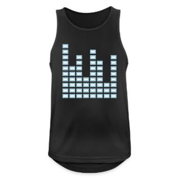 Cool DJ Musique Égaliseur Barre de son Énergie Fête - Débardeur respirant Homme - noir - Devant - Nick (188cm)