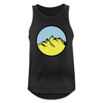 mountains mountains - Men's Breathable Tank Top - black - Front - Nick (188cm)