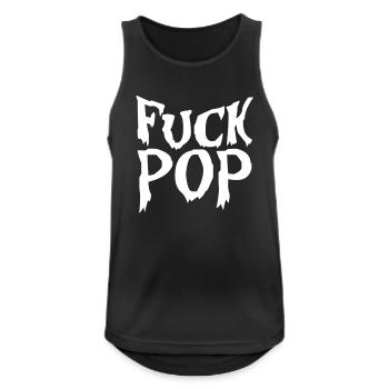 Fuck Pop Charts Musique Heavy Metal Hard Rock Amour - Débardeur respirant Homme - noir - Devant - Nick (188cm)