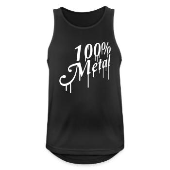 100% Pour-Métal Musique Timbre Graffiti Drops - Débardeur respirant Homme - noir - Devant - Nick (188cm)
