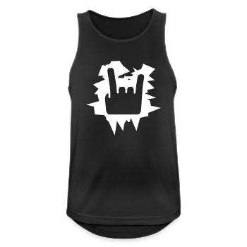 Heavy Metal Hard Rock Musique Cors Geste Logo - Débardeur respirant Homme - noir - Devant - Nick (188cm)