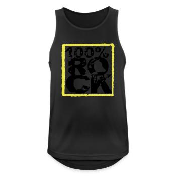 100% Percent Rock Heavy Metal Musique Texte Logo Fun - Débardeur respirant Homme - noir - Devant - Nick (188cm)