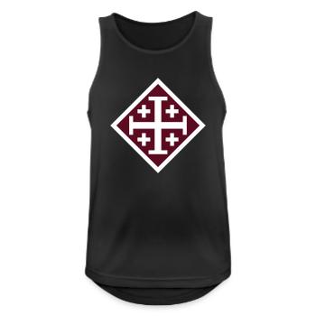 Kreuz von Jerusalem - Männer Tank Top atmungsaktiv - Schwarz - Vorne - Nick (188cm)