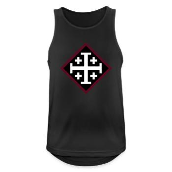 Kreuz von Jerusalem - Männer Tank Top atmungsaktiv - Schwarz - Vorne - Nick (188cm)